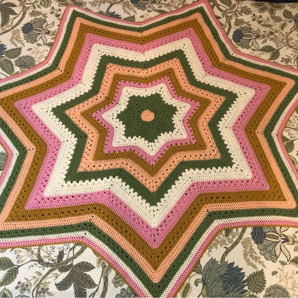 Crocheted star blanket